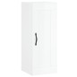 vidaXL Aparador alto madera contrachapada blanco brillo 34,5x34x180 cm