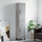 vidaXL Aparador de madera contrachapada gris hormigón 34,5x34x180 cm vidaXL Aparador de madera contrachapada gris hormigón 34,5x34x180 cm