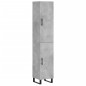 vidaXL Aparador de madera contrachapada gris hormigón 34,5x34x180 cm vidaXL Aparador de madera contrachapada gris hormigón 34,5x34x180 cm