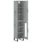 vidaXL Aparador de madera contrachapada gris hormigón 34,5x34x180 cm