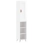 vidaXL Aparador alto madera contrachapada blanco brillo 34,5x34x180 cm vidaXL Aparador alto madera contrachapada blanco brillo 34,5x34x180 cm