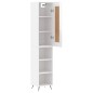 vidaXL Aparador alto madera contrachapada blanco brillo 34,5x34x180 cm vidaXL Aparador alto madera contrachapada blanco brillo 34,5x34x180 cm