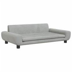 vidaXL Cama para perros de terciopelo gris claro 100x54x33 cm