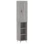 vidaXL Aparador alto madera contrachapada gris Sonoma 34,5x34x180 cm vidaXL Aparador alto madera contrachapada gris Sonoma 34,5x34x180 cm