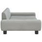 vidaXL Cama para perros de terciopelo gris claro 100x54x33 cm vidaXL Cama para perros de terciopelo gris claro 100x54x33 cm