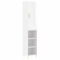 vidaXL Aparador alto madera contrachapada blanco brillo 34,5x34x180 cm vidaXL Aparador alto madera contrachapada blanco brillo 34,5x34x180 cm