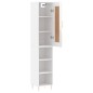 vidaXL Aparador alto madera contrachapada blanco brillo 34,5x34x180 cm vidaXL Aparador alto madera contrachapada blanco brillo 34,5x34x180 cm