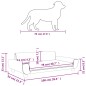 vidaXL Cama para perros de terciopelo gris claro 100x54x33 cm vidaXL Cama para perros de terciopelo gris claro 100x54x33 cm