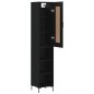 vidaXL Aparador de madera contrachapada negro 34,5x34x180 cm vidaXL Aparador de madera contrachapada negro 34,5x34x180 cm