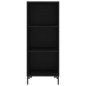 vidaXL Aparador de madera contrachapada negro 34,5x34x180 cm vidaXL Aparador de madera contrachapada negro 34,5x34x180 cm