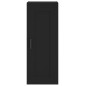 vidaXL Aparador de madera contrachapada negro 34,5x34x180 cm vidaXL Aparador de madera contrachapada negro 34,5x34x180 cm