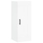 vidaXL Aparador alto madera contrachapada blanco 34,5x34x180 cm