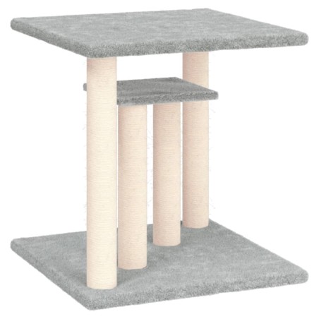 vidaXL Postes rascadores para gatos con plataformas gris claro 50 cm