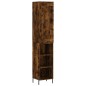 vidaXL Aparador de madera contrachapada roble ahumado 34,5x34x180 cm vidaXL Aparador de madera contrachapada roble ahumado 34,5x34x180 cm