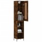 vidaXL Aparador de madera contrachapada roble ahumado 34,5x34x180 cm vidaXL Aparador de madera contrachapada roble ahumado 34,5x34x180 cm