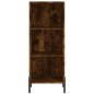 vidaXL Aparador de madera contrachapada roble ahumado 34,5x34x180 cm vidaXL Aparador de madera contrachapada roble ahumado 34,5x34x180 cm