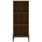 vidaXL Aparador alto madera contrachapada roble marrón 34,5x34x180 cm