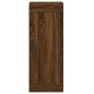vidaXL Aparador alto madera contrachapada roble marrón 34,5x34x180 cm
