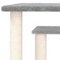 vidaXL Postes rascadores para gatos con plataformas gris claro 50 cm vidaXL Postes rascadores para gatos con plataformas gris claro 50 cm
