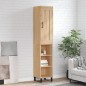 vidaXL Aparador de madera contrachapada roble Sonoma 34,5x34x180 cm vidaXL Aparador de madera contrachapada roble Sonoma 34,5x34x180 cm