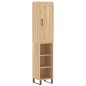 vidaXL Aparador de madera contrachapada roble Sonoma 34,5x34x180 cm vidaXL Aparador de madera contrachapada roble Sonoma 34,5x34x180 cm