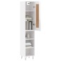 vidaXL Aparador alto madera contrachapada blanco brillo 34,5x34x180 cm vidaXL Aparador alto madera contrachapada blanco brillo 34,5x34x180 cm