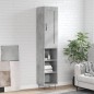 vidaXL Aparador de madera contrachapada gris hormigón 34,5x34x180 cm vidaXL Aparador de madera contrachapada gris hormigón 34,5x34x180 cm