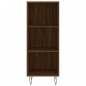 vidaXL Aparador alto madera contrachapada roble marrón 34,5x34x180 cm