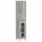 vidaXL Aparador alto madera contrachapada gris Sonoma 34,5x34x180 cm