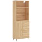 vidaXL Aparador alto madera contrachapada color roble 69,5x34x180 cm vidaXL Aparador alto madera contrachapada color roble 69,5x34x180 cm