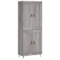 vidaXL Aparador alto madera contrachapada gris sonoma 69,5x34x180 cm vidaXL Aparador alto madera contrachapada gris sonoma 69,5x34x180 cm