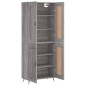 vidaXL Aparador alto madera contrachapada gris sonoma 69,5x34x180 cm vidaXL Aparador alto madera contrachapada gris sonoma 69,5x34x180 cm