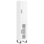 vidaXL Aparador alto madera contrachapada blanco brillo 34,5x34x180 cm vidaXL Aparador alto madera contrachapada blanco brillo 34,5x34x180 cm