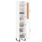 vidaXL Aparador alto madera contrachapada blanco brillo 34,5x34x180 cm vidaXL Aparador alto madera contrachapada blanco brillo 34,5x34x180 cm