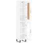 vidaXL Aparador alto madera contrachapada blanco brillo 34,5x34x180 cm vidaXL Aparador alto madera contrachapada blanco brillo 34,5x34x180 cm