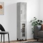 vidaXL Aparador de madera contrachapada gris hormigón 34,5x34x180 cm