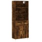 vidaXL Aparador alto madera contrachapada roble ahumado 69,5x34x180 cm vidaXL Aparador alto madera contrachapada roble ahumado 69,5x34x180 cm