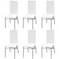 vidaXL Conjunto de comedor de siete piezas blanco vidaXL Conjunto de comedor de siete piezas blanco
