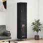 vidaXL Aparador de madera contrachapada negro 34,5x34x180 cm vidaXL Aparador de madera contrachapada negro 34,5x34x180 cm