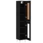 vidaXL Aparador de madera contrachapada negro 34,5x34x180 cm vidaXL Aparador de madera contrachapada negro 34,5x34x180 cm