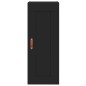 vidaXL Aparador de madera contrachapada negro 34,5x34x180 cm vidaXL Aparador de madera contrachapada negro 34,5x34x180 cm
