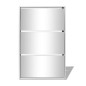 vidaXL Mueble zapatero 3 niveles y espejo blanco 63x17x102,5 cm vidaXL Mueble zapatero 3 niveles y espejo blanco 63x17x102,5 cm