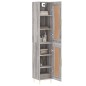 vidaXL Aparador alto madera contrachapada gris Sonoma 34,5x34x180 cm