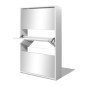 vidaXL Mueble zapatero 3 niveles y espejo blanco 63x17x102,5 cm vidaXL Mueble zapatero 3 niveles y espejo blanco 63x17x102,5 cm