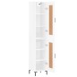 vidaXL Aparador alto madera contrachapada blanco brillo 34,5x34x180 cm vidaXL Aparador alto madera contrachapada blanco brillo 34,5x34x180 cm