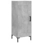 vidaXL Aparador de madera contrachapada gris hormigón 34,5x34x180 cm