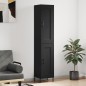 vidaXL Aparador de madera contrachapada negro 34,5x34x180 cm vidaXL Aparador de madera contrachapada negro 34,5x34x180 cm