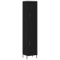 vidaXL Aparador de madera contrachapada negro 34,5x34x180 cm vidaXL Aparador de madera contrachapada negro 34,5x34x180 cm