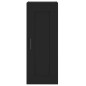 vidaXL Aparador de madera contrachapada negro 34,5x34x180 cm vidaXL Aparador de madera contrachapada negro 34,5x34x180 cm
