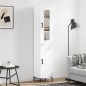 vidaXL Aparador alto madera contrachapada blanco brillo 34,5x34x180 cm vidaXL Aparador alto madera contrachapada blanco brillo 34,5x34x180 cm